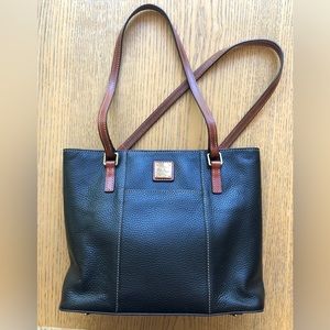 Dooney & Bourke Black and Brown Leather Tote